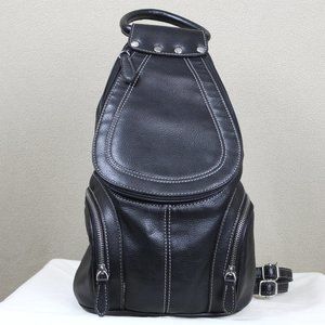 Nine West Black Leather One or Two Strap Backpack